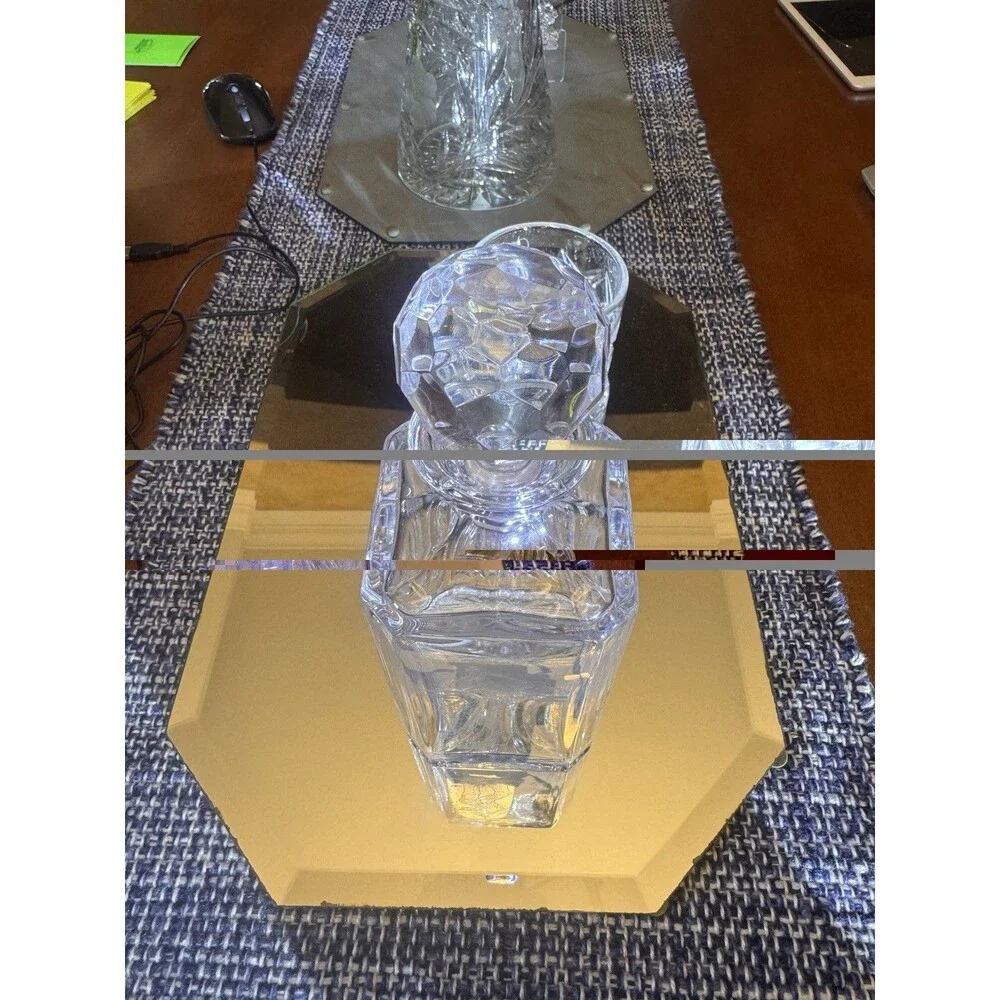 Golf Edinburgh Crystal Decanter Set w/ Stopper & 4 Glasses, 2 tankards, Vase 9pc